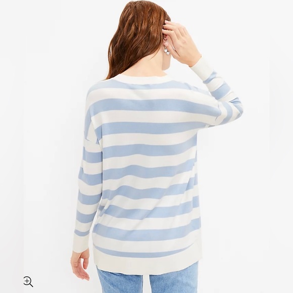 Striped Pocket Tunic Sweater - Picture 2 of 7